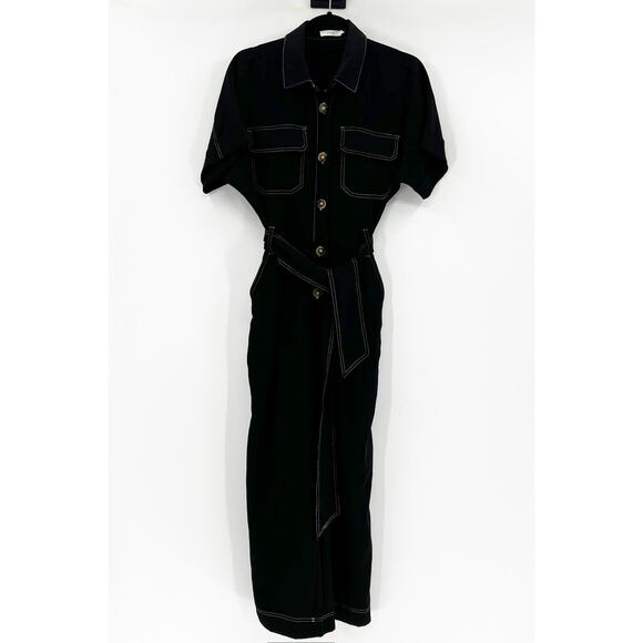 Lush‎ Black Short Sleeve Jumpsuit Small - Picture 1 of 5
